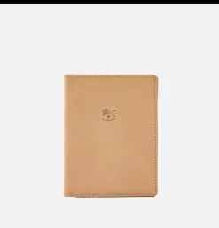 Cowhide Étui à passeport Naturel