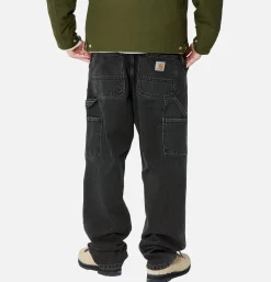 Double Knee Pant Black Washed