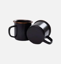 Enamel Cup Set X 2 Charcoal