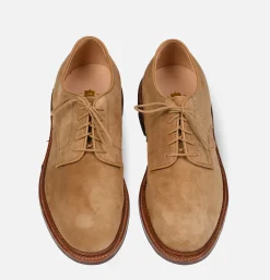 29332F - Plain Toe Blucher Suede Tan