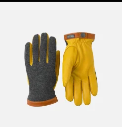 Gants Deerskin Wool Tricot Charcoal