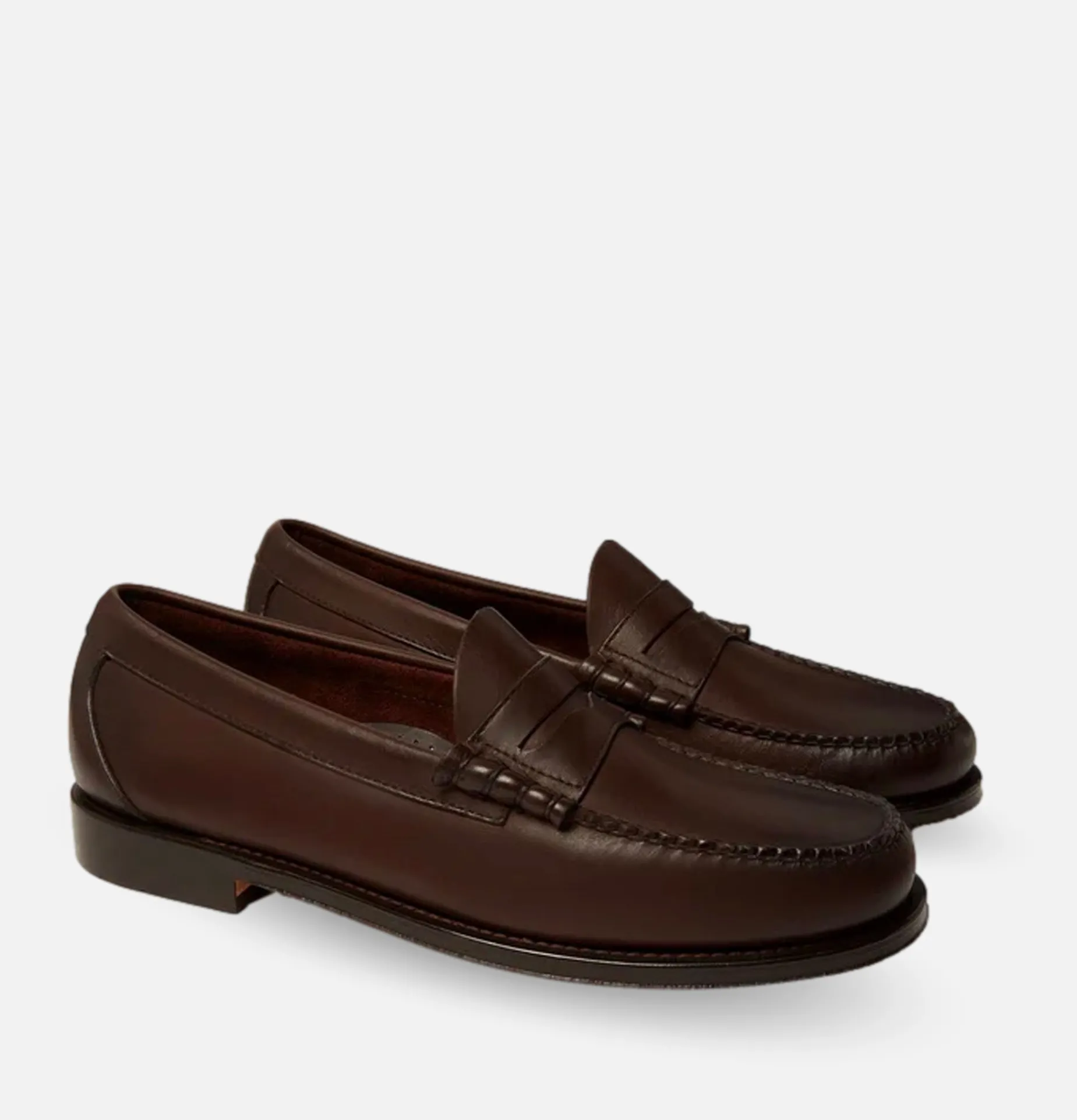 Larson Penny Loafers Soft Chocolate Leather