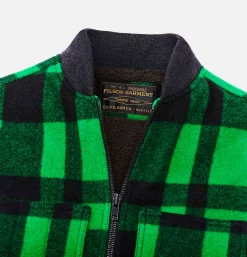 Lined Mackinaw Wool Vest Green