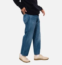 Loose Ankle Denim Used Blue