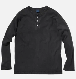 Ls Henley Tee Black