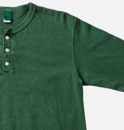 Ls Henley Tee Dark Green