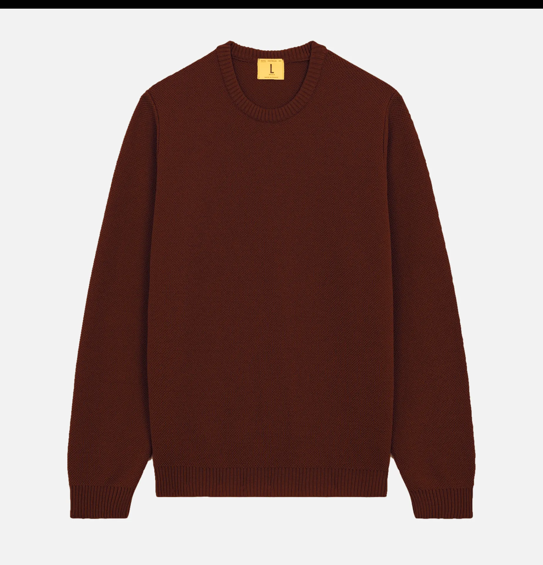 Pull Youri Col Rond Brique