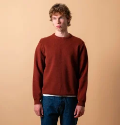 Pull Youri Col Rond Brique