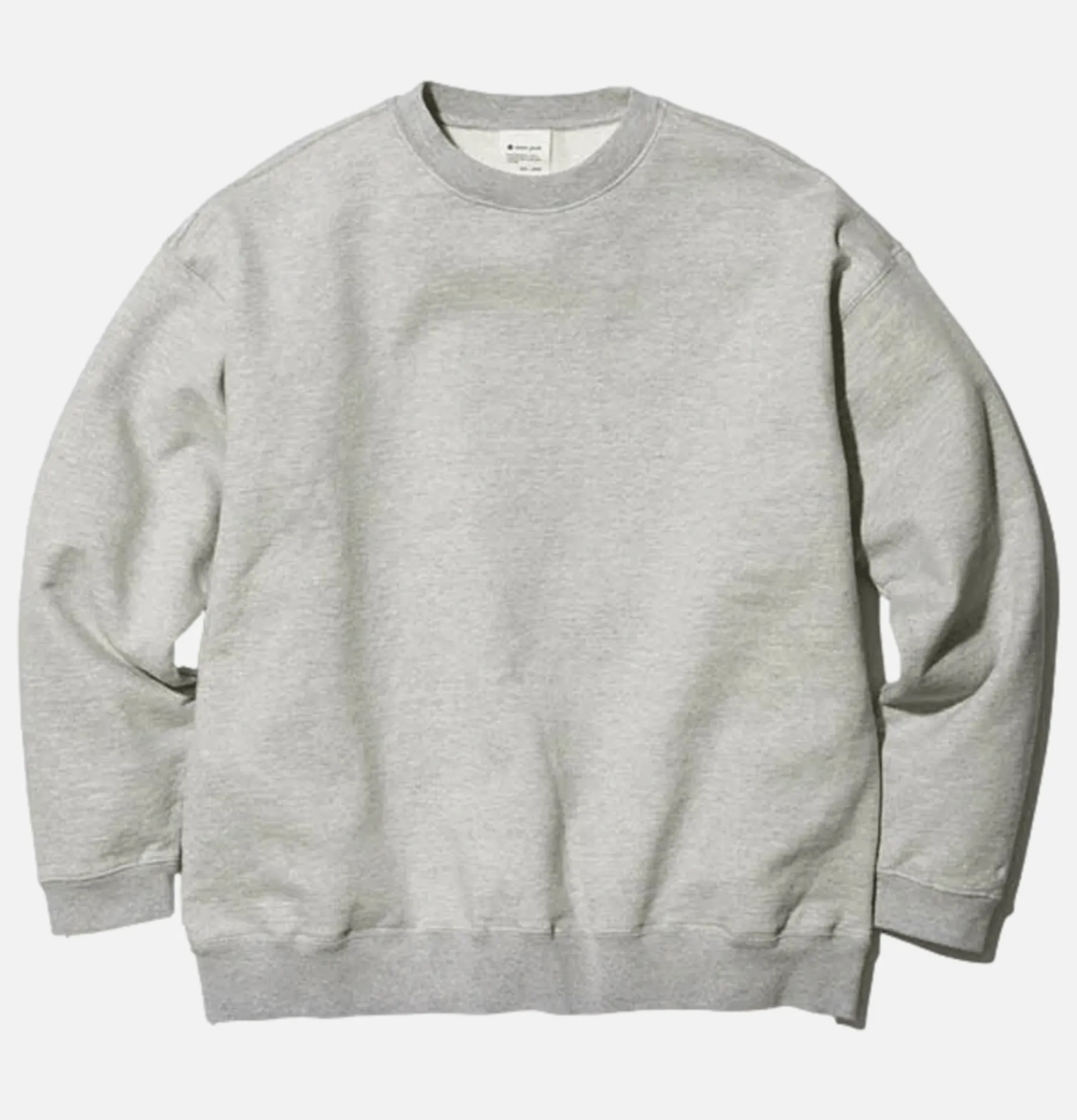 Recycled Cotton Sweat Crewneck Grey